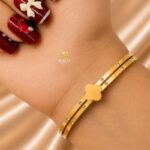Clover Design Bangle – Stainless Steel Gold Tone
