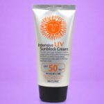 3w clinic intensive uv sunblock cream spf50+ pa+++ sunscreen bd close view