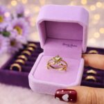 Crown Ring stainless steel gold tone full view