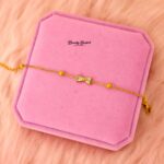 gold bow bracelet with crystal stones women stylish jewelry