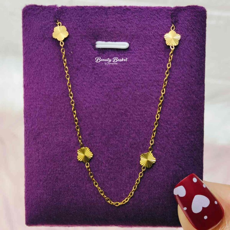 double layer coin necklace stainless steel gold tone minimalist design