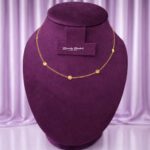 gold tone layered coin necklace stylish full view