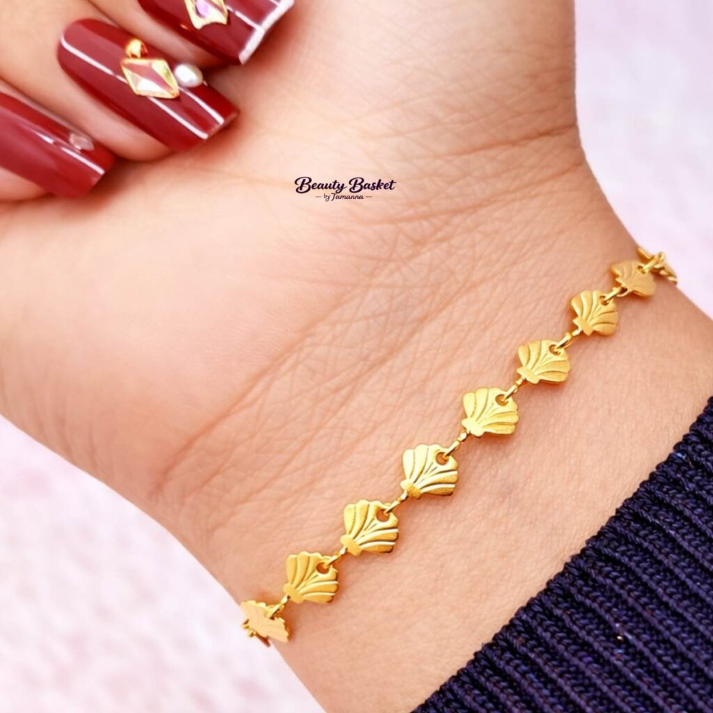 gold shell charm bracelet stainless steel elegant beach style