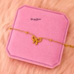 gold bow bracelet simple elegant women jewelry bangladesh