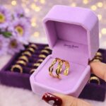 Twist Ring stainless steel gold tone full view