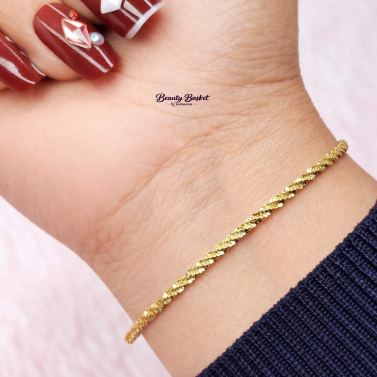 twisted chain bracelet gold stainless steel minimal elegant jewelry