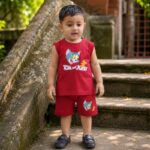 Boys Tom and Jerry Sleeveless T Shirt & Shorts Set - Image 3