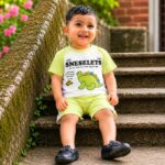 Boys Dinosaur Cotton T Shirt & Shorts Set - Image 2