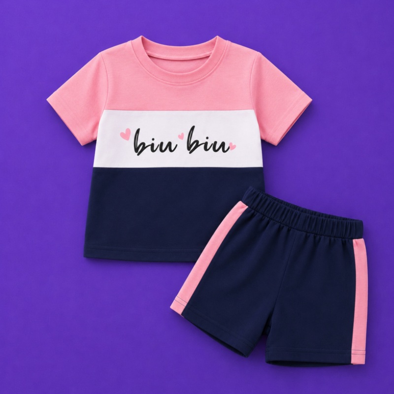 boys cotton t shirt shorts set