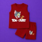 boys tom and jerry sleeveless t shirt shorts set