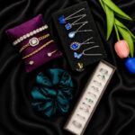 women jewellery combo set bracelet ring necklace scrunchie fashion accessories bd